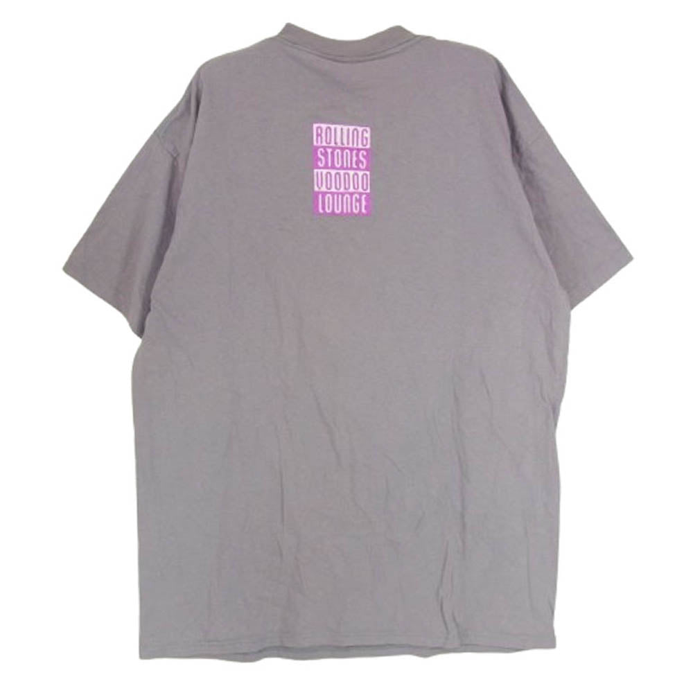 ヴィンテージ 90s USA製 The Rolling Stones ローリング ストーンズ BROCKUM ブロッカムボディ  Voo Doo Lounge スパイクタン バンド Tシャツ グレー系 L【中古】