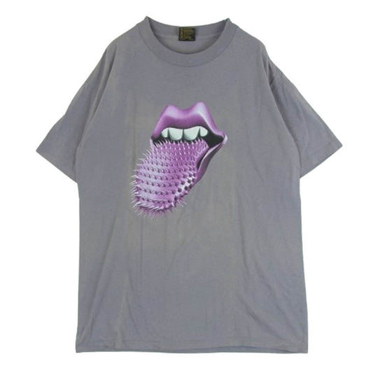 ヴィンテージ 90s USA製 The Rolling Stones ローリング ストーンズ BROCKUM ブロッカムボディ Voo Doo Lounge スパイクタン バンド 半袖 Tシャツ グレー系 L【中古】