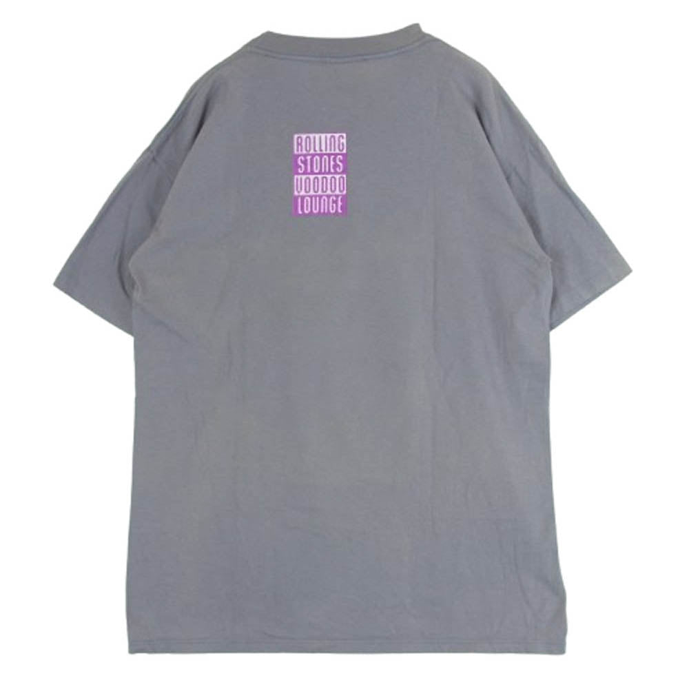 ヴィンテージ 90s USA製 The Rolling Stones ローリング ストーンズ BROCKUM ブロッカムボディ Voo Doo Lounge スパイクタン バンド 半袖 Tシャツ グレー系 L【中古】