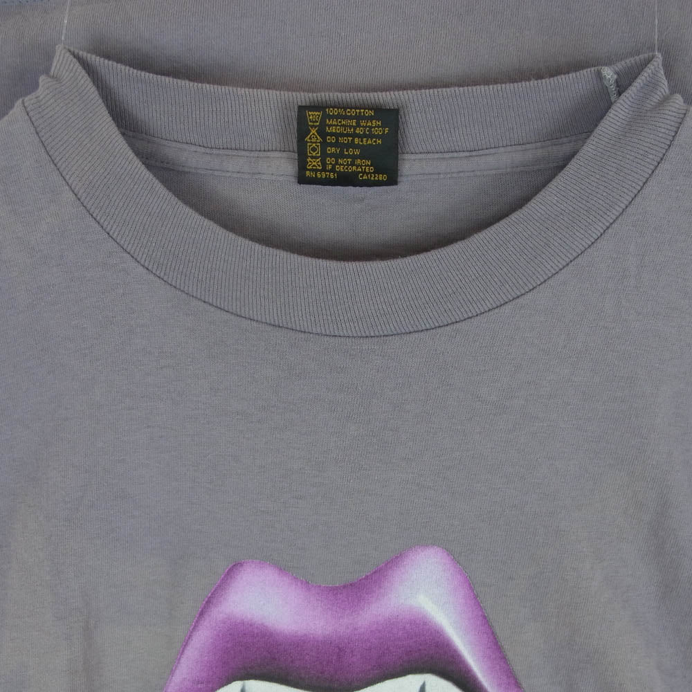 ヴィンテージ 90s USA製 The Rolling Stones ローリング ストーンズ BROCKUM ブロッカムボディ Voo Doo Lounge スパイクタン バンド 半袖 Tシャツ グレー系 L【中古】
