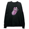 ヴィンテージ 90s USA製 The Rolling Stones ローリング ストーンズ Voo Doo Lounge スパイクタン バンド 長袖 Tシャツ FRUIT OF THE LOOM　黒系 ブラック系 XL【中古】