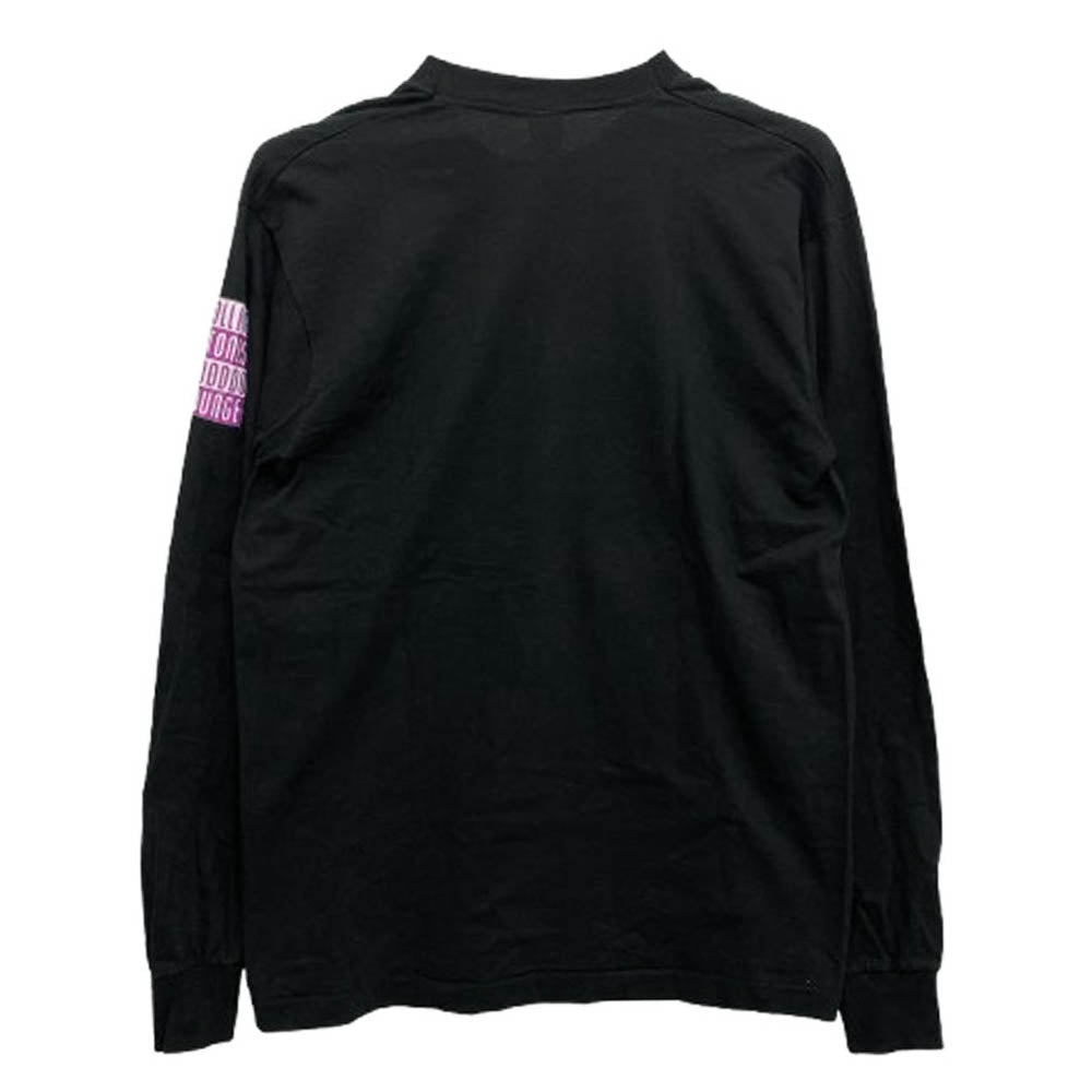 ヴィンテージ 90s USA製 The Rolling Stones ローリング ストーンズ Voo Doo Lounge スパイクタン バンド 長袖 Tシャツ FRUIT OF THE LOOM　黒系 ブラック系 XL【中古】