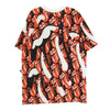 ヴィンテージ 80s USA製 The Rolling Stones ローリング ストーンズ リップ＆タン 総柄 プリント バンド Tシャツ ブラック系 2【美品】【中古】