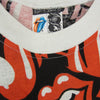 ヴィンテージ 80s USA製 The Rolling Stones ローリング ストーンズ リップ＆タン 総柄 プリント バンド Tシャツ ブラック系 2【美品】【中古】