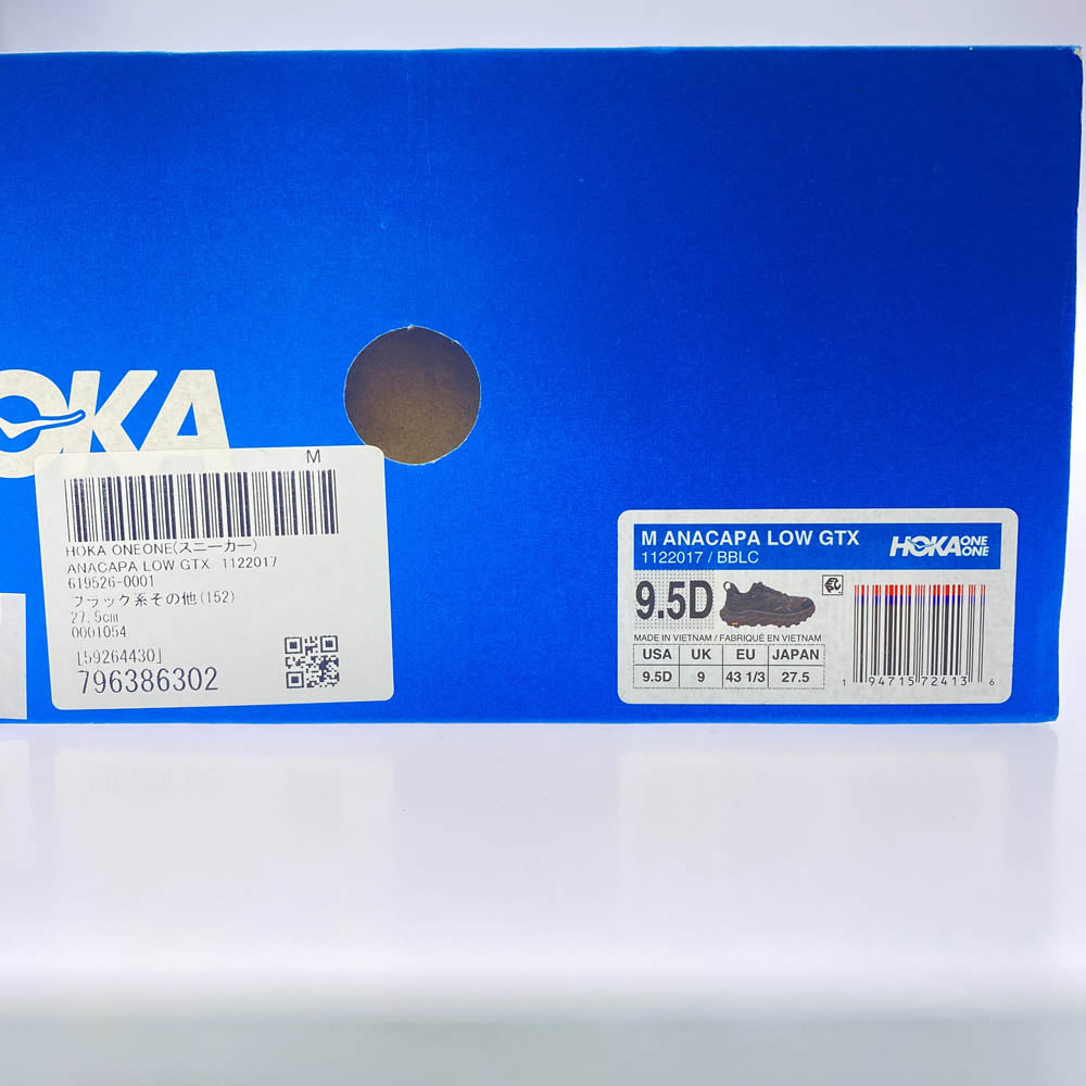 HOKA ONE ONE ホカ オネオネ 1122017 ANACAPA LOW GTX BLACK アナカパ ロー ゴアテックス デイハイカー シューズ スニーカー ブラック系 27.5cm【中古】