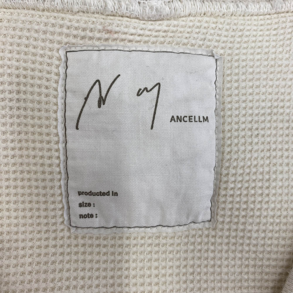 ANCELLM アンセルム 24SS ACW-06 Wism ウィズム 別注 DAMAGE SWEAT CARDIGAN ダメージ加工 スウェット カーディガン オフホワイト系 2【中古】