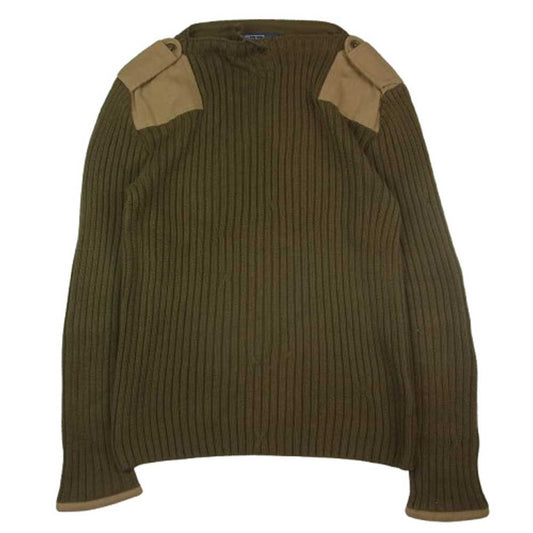 POLO RALPH LAUREN ポロ・ラルフローレン MNBLSWEM3P00072 EXCLUSIVE OF DECORATION 切替 コマンド ニット セーター カーキ系 M【中古】