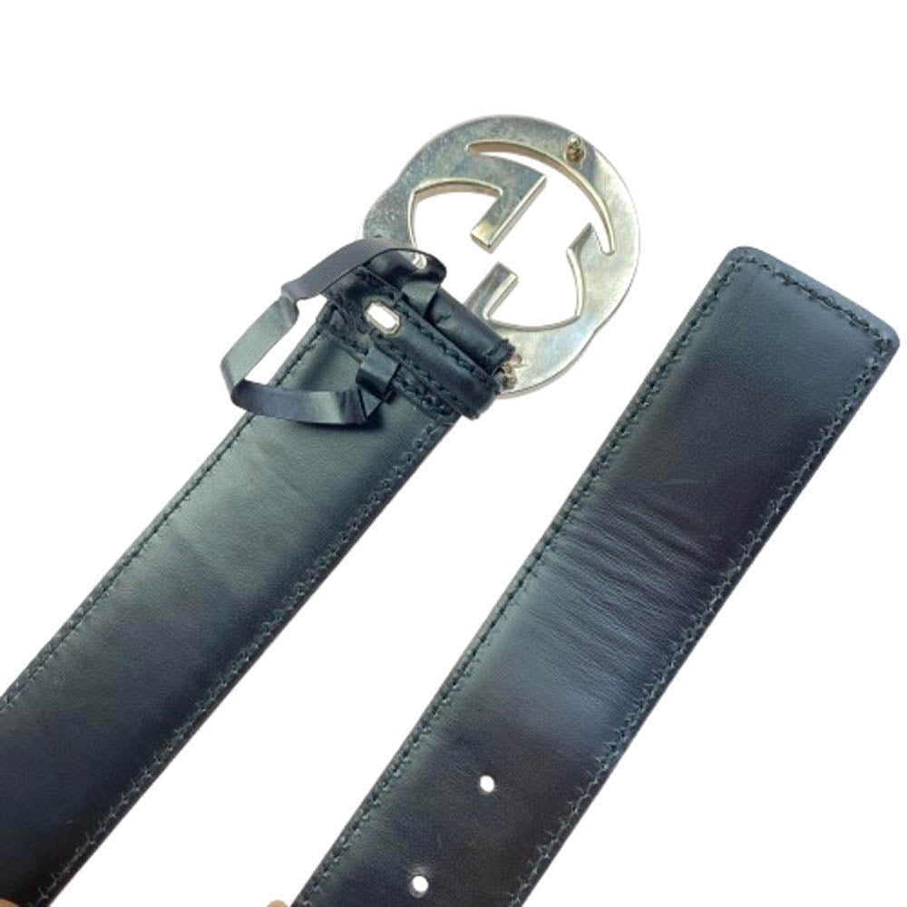GUCCI グッチ GG ロゴ ベルト ブラック系【中古】