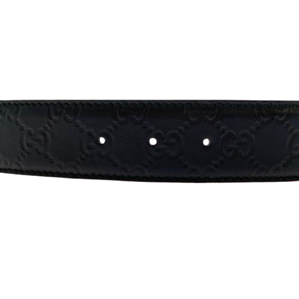 GUCCI グッチ GG ロゴ ベルト ブラック系【中古】