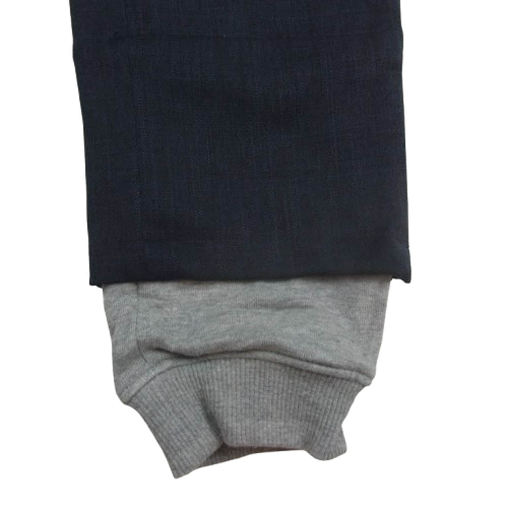 SOPH ソフ UE-189009 HEM LAYERED RIBBED PANT ヘム レイヤード リベット ロング パンツ ネイビー系 3【中古】
