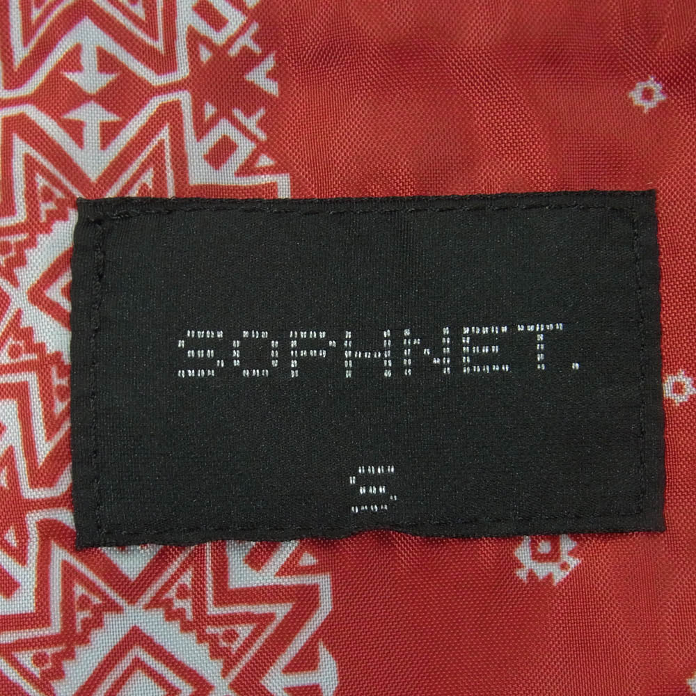 SOPHNET. ソフネット SOPH-189014 裏地バンダナ柄 チェック 2B テーラード ジャケット ネイビー系 S【中古】
