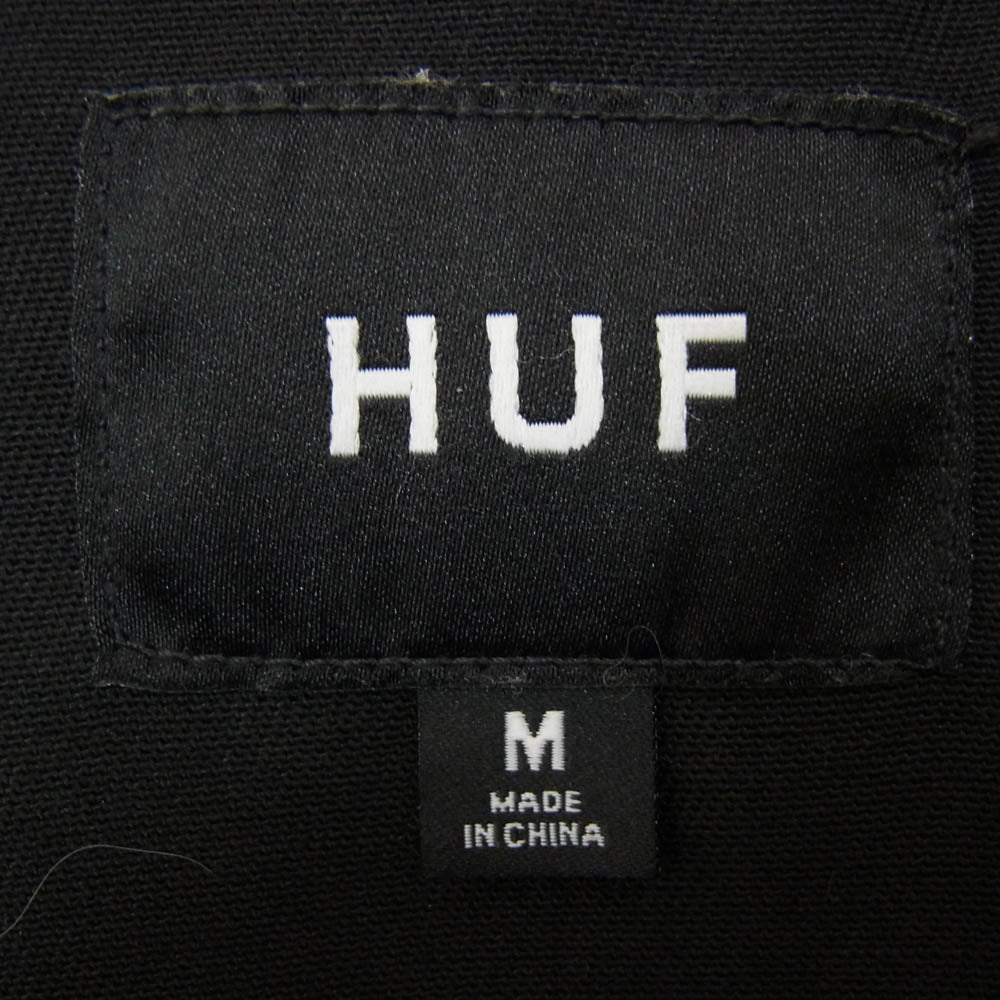 HUF ハフ DICKIES GARAGE SHIRT ディッキーズ ガレージ 半袖 シャツ ブラック系 M【中古】