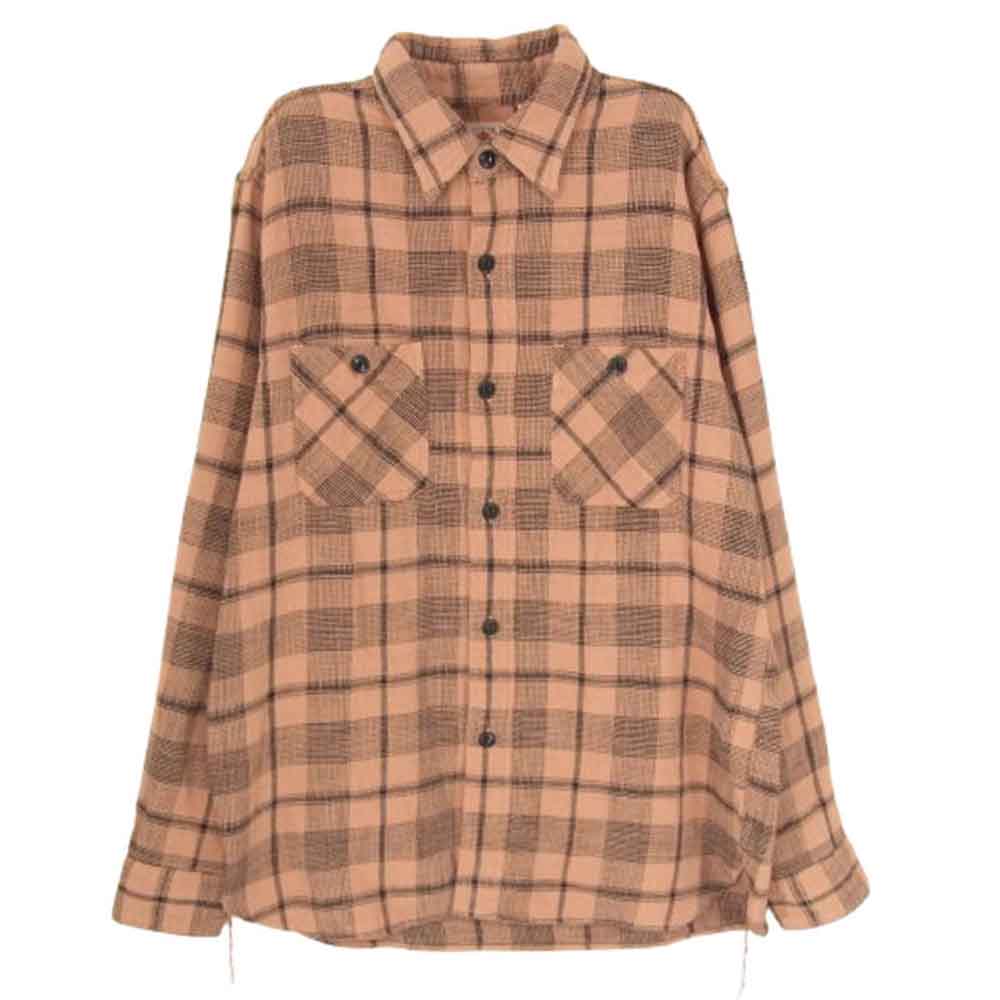 SUGAR CANE シュガーケーン SC27498 レギュラーカラー 長袖 チェック シャツ オレンジ系 M【中古】
