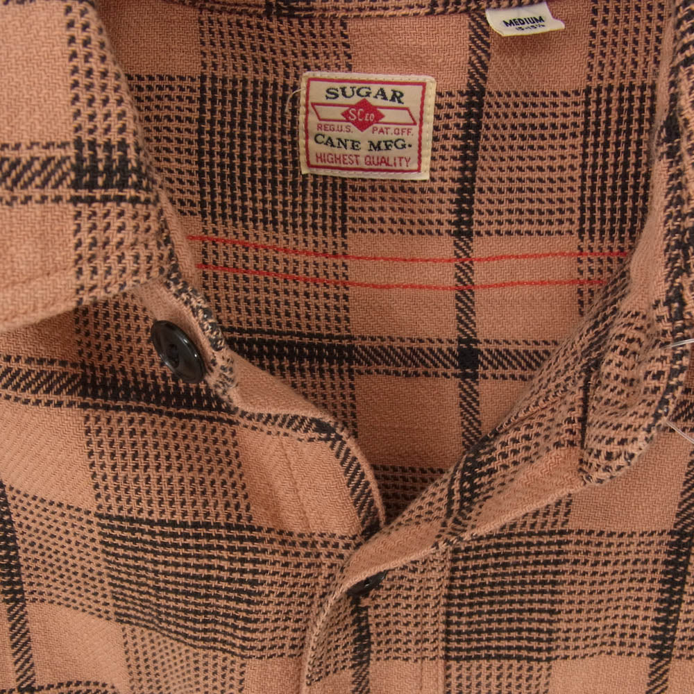 SUGAR CANE シュガーケーン SC27498 レギュラーカラー 長袖 チェック シャツ オレンジ系 M【中古】