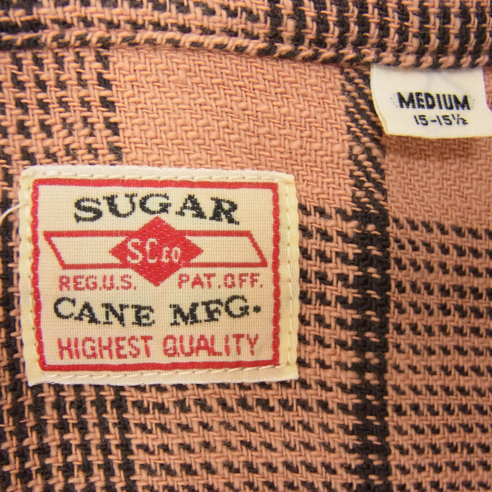 SUGAR CANE シュガーケーン SC27498 レギュラーカラー 長袖 チェック シャツ オレンジ系 M【中古】