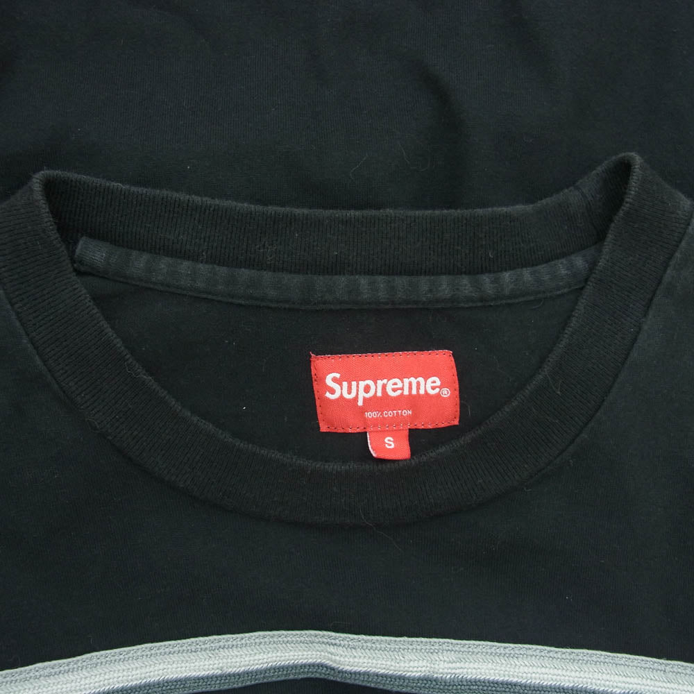 Supreme シュプリーム 17SS Full Stripe L/S Tee フル ストライプ 長袖 Tシャツ ブラック系 S【中古】