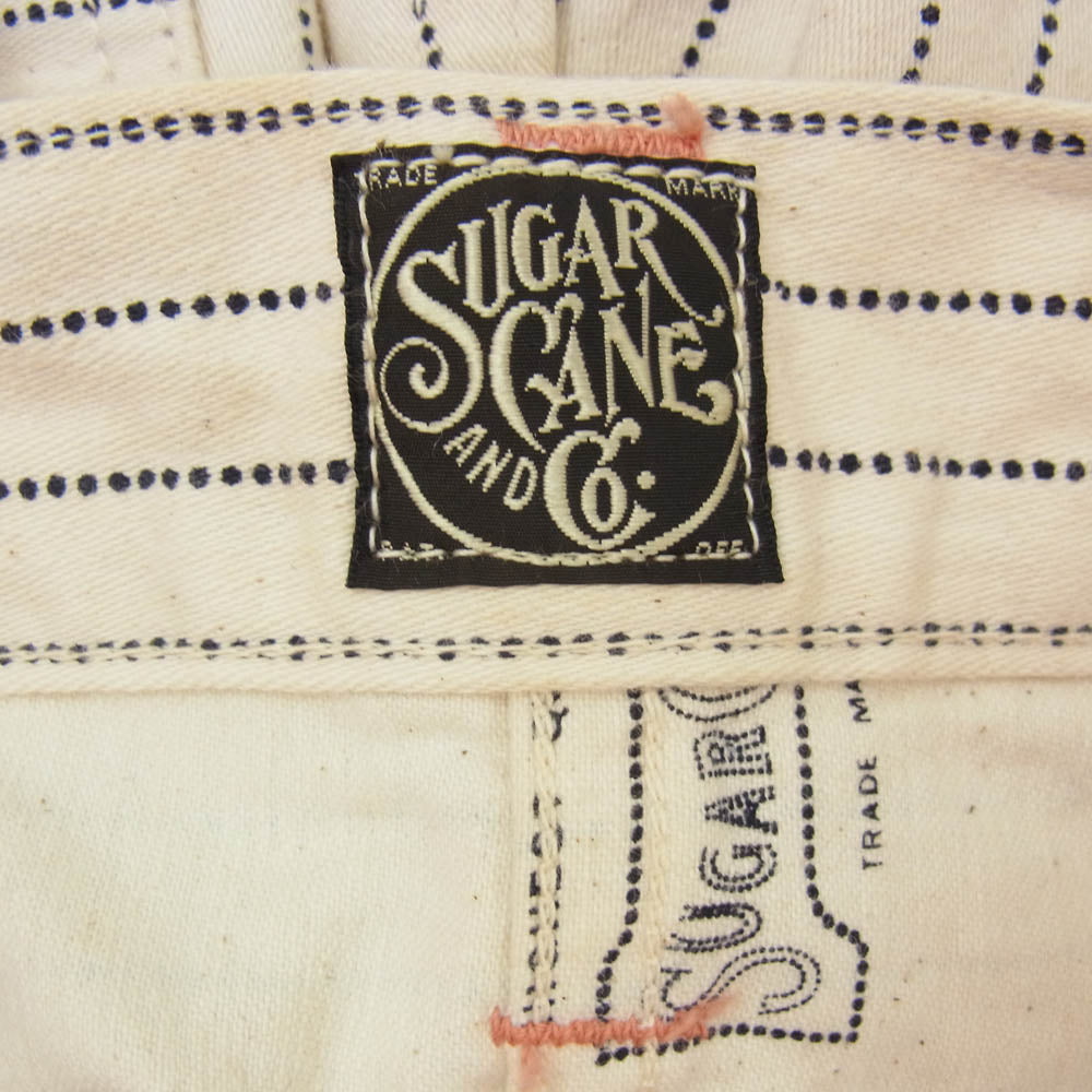 SUGAR CANE シュガーケーン SC41263 263 11.5oz WHITE WABASH WORK PANTS ホワイト ウォバッシュ ワーク パンツ オフホワイト系 30【中古】