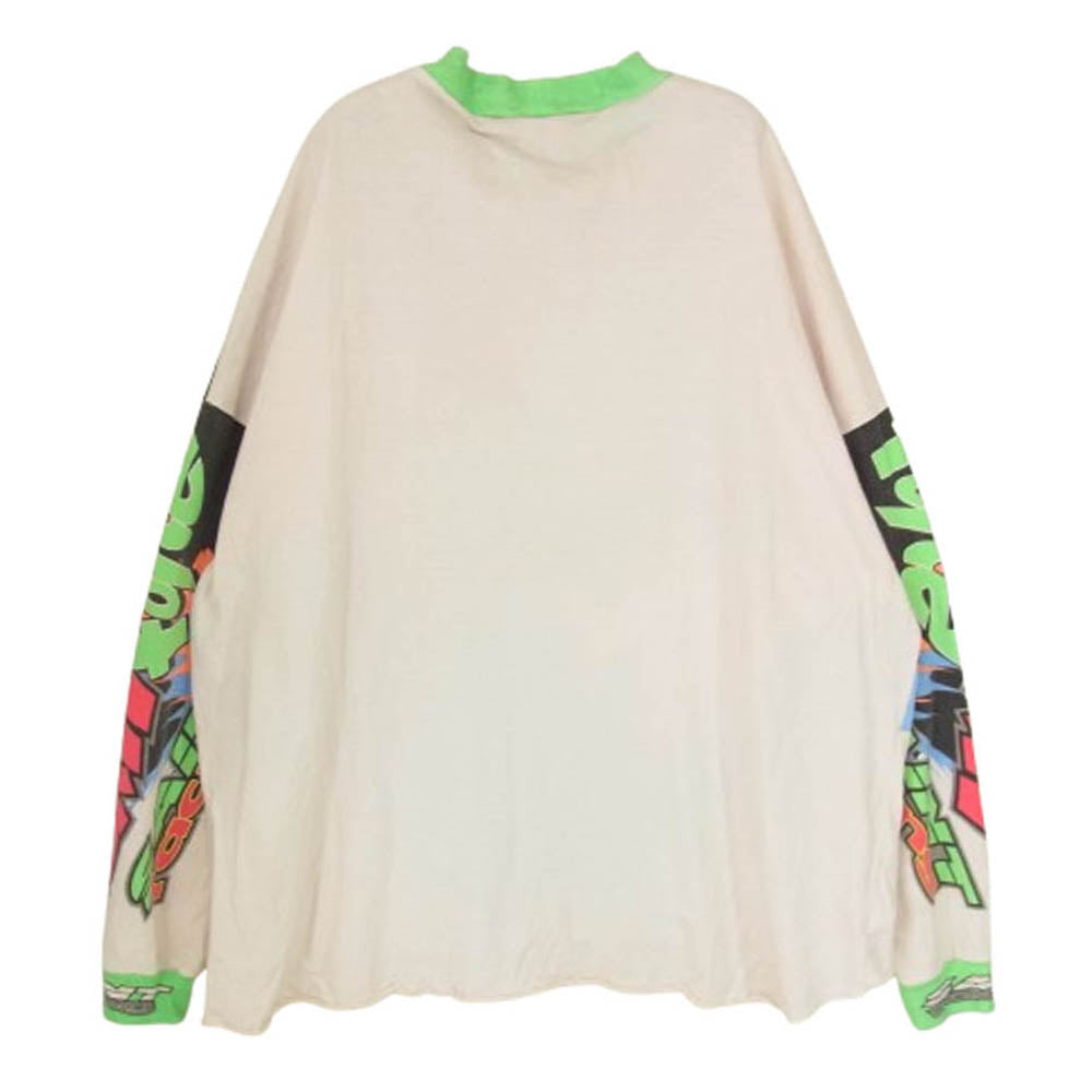 SAINT MICHAEL セントマイケル 24SS SM-YS8-0000-018 RACING LS TEE レーシング 長袖 Tシャツ オフホワイト系 OS【中古】