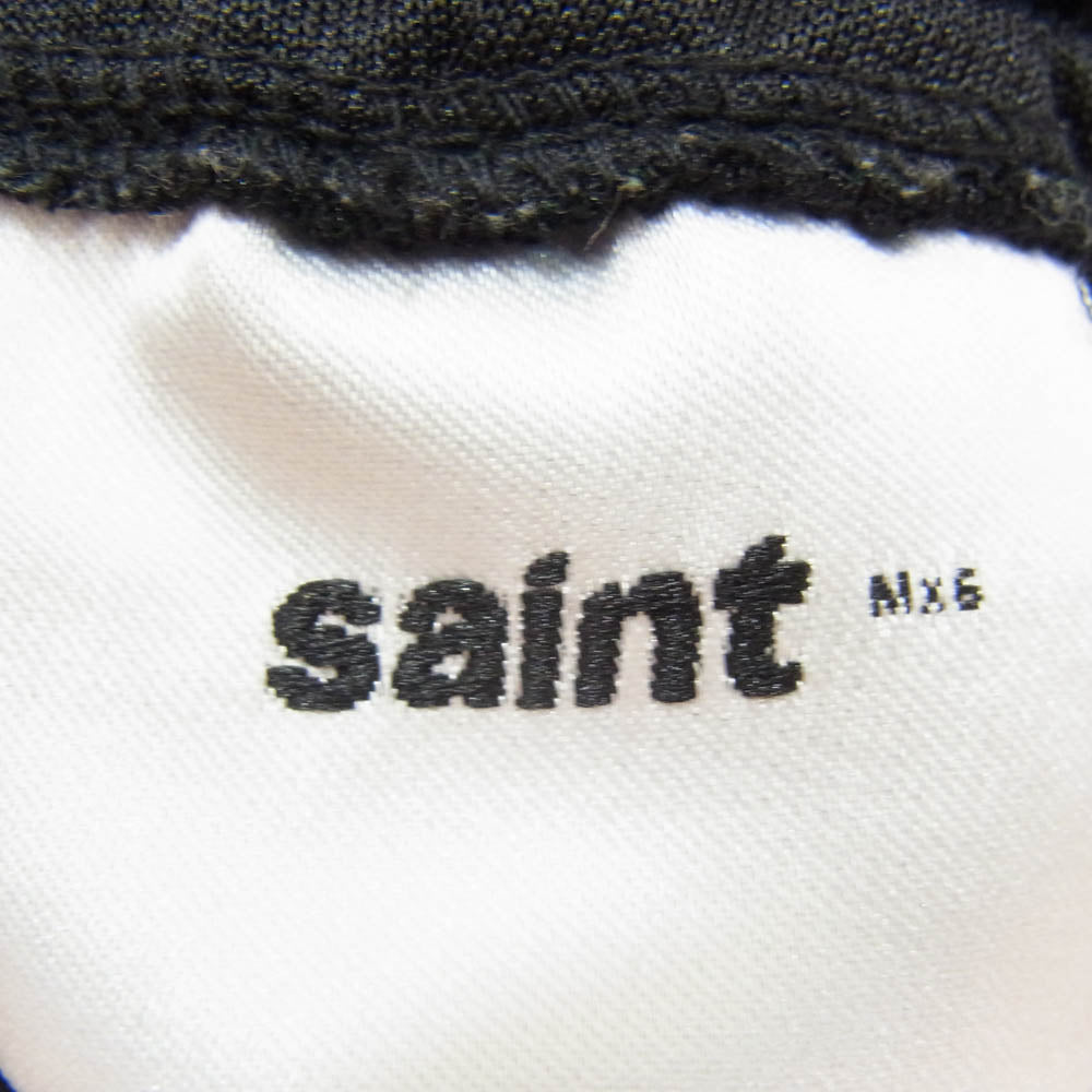 SAINT MICHAEL セントマイケル 24AW SM-YS1-0000-074 TRACK PANTS ロゴ刺繍 ジャージ トラック パンツ ブラック系 S【中古】