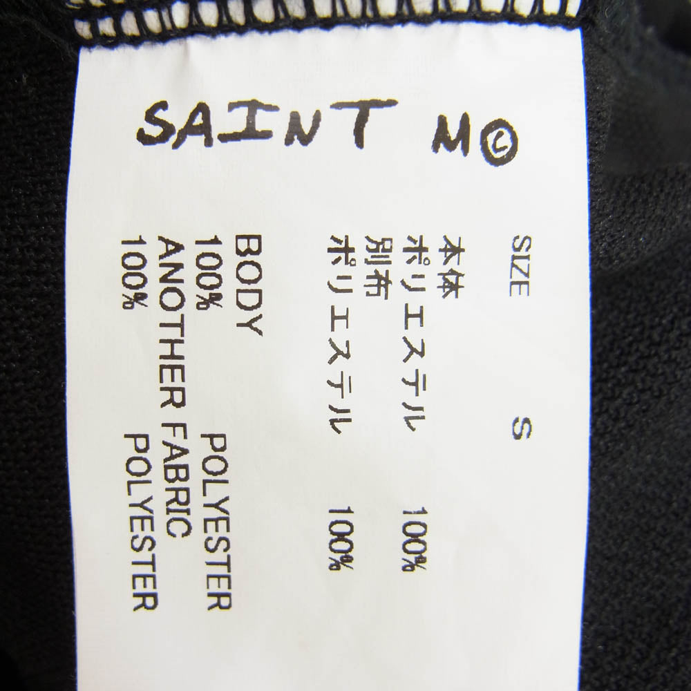 SAINT MICHAEL セントマイケル 24AW SM-YS1-0000-074 TRACK PANTS ロゴ刺繍 ジャージ トラック パンツ ブラック系 S【中古】