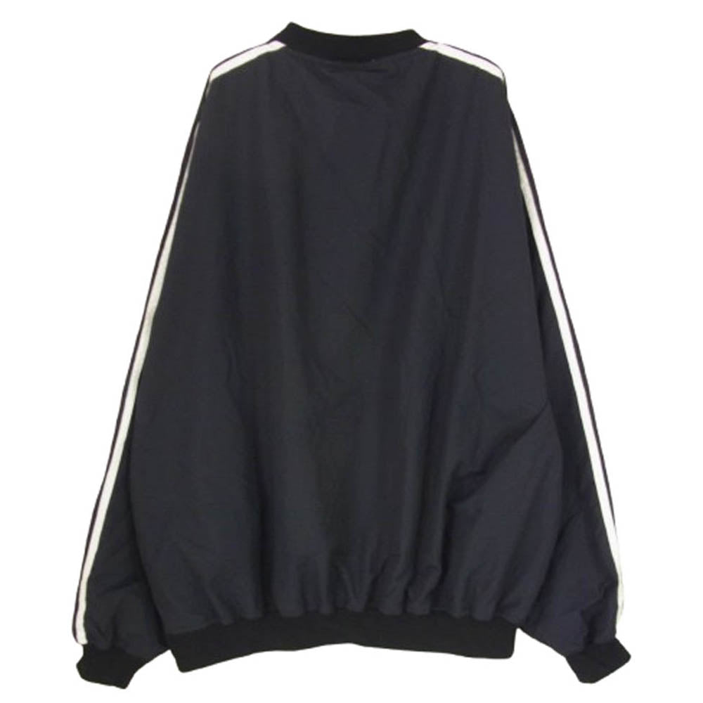 SAINT MICHAEL セントマイケル 24AW SM-YS1-0000-054 NYLON PULLOVER サイドジップ ナイロン プルオーバー スウェット ウインドブレーカー ブラック系 L【中古】