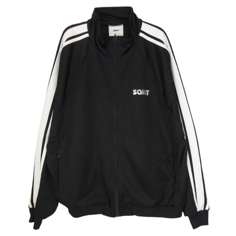 SAINT MICHAEL セントマイケル 24AW SM-YS1-0000-072 TRACK JACKET ロゴ刺繍 ジップアップ ジャージ トラック ジャケット ブラック系 M【中古】