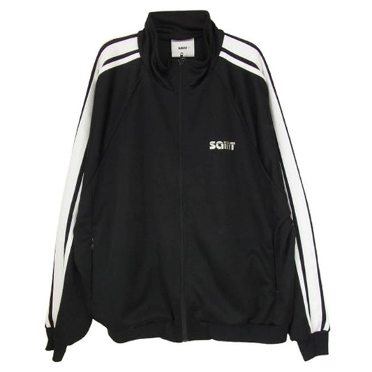 SAINT MICHAEL セントマイケル 24AW SM-YS1-0000-072 TRACK JACKET ロゴ刺繍 ジップアップ ジャージ トラック ジャケット ブラック系 M【中古】