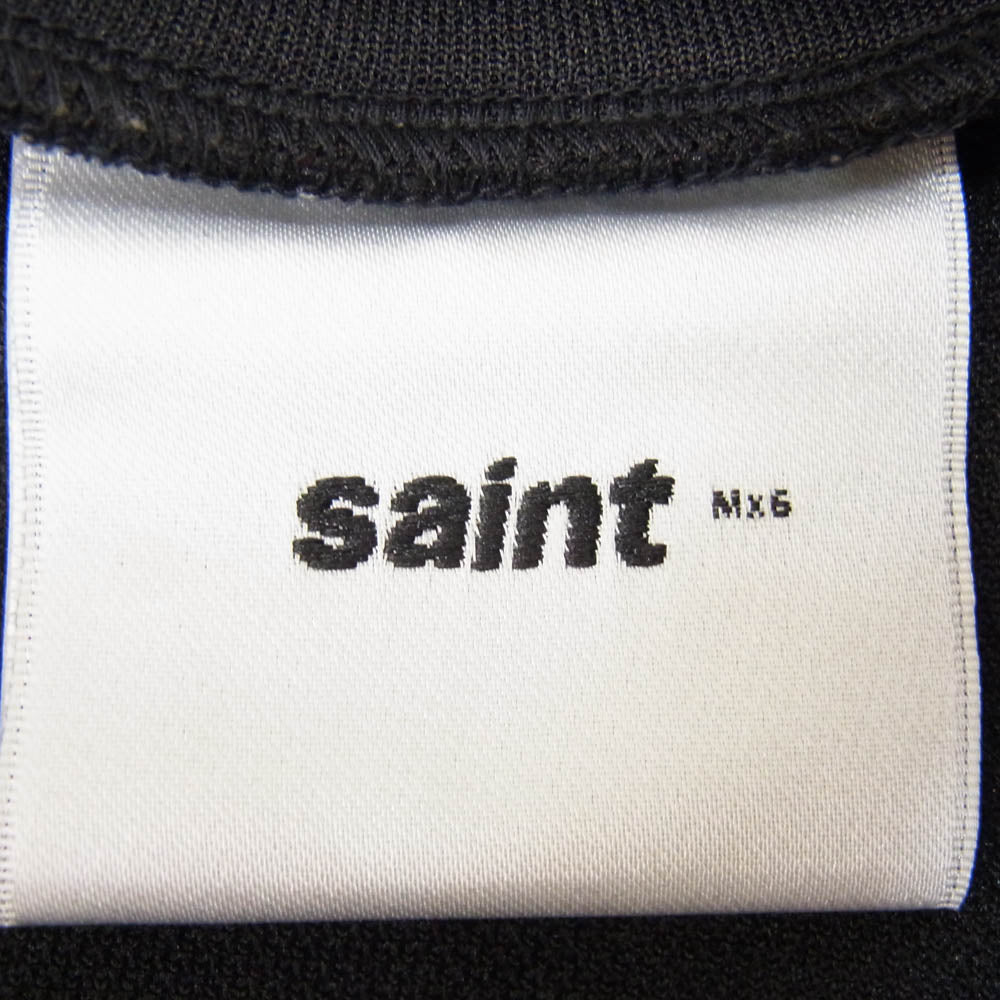 SAINT MICHAEL セントマイケル 24AW SM-YS1-0000-072 TRACK JACKET ロゴ刺繍 ジップアップ ジャージ トラック ジャケット ブラック系 M【中古】