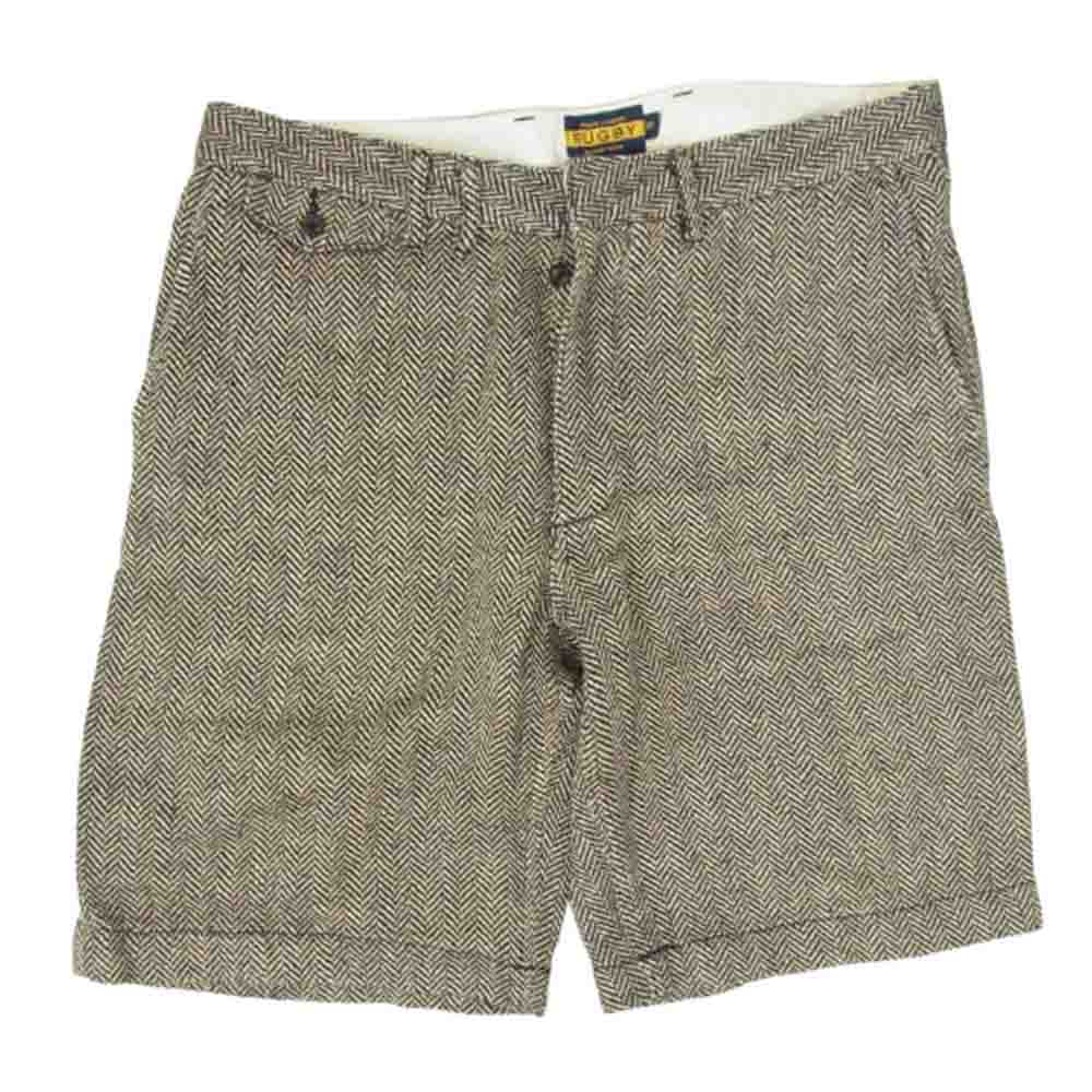 RALPH LAUREN ラルフローレン RUGBY ラグビー リネン シルク ツイード ショーツ ブラック系 33【中古】