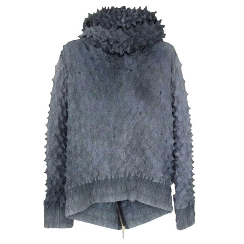 エムエーエスユー MPFW-BL0724 SPIKY ZIP HOODIE FADED スパイキーZIP UPフーディ ブルゾン ジャケット グレー系 46【中古】
