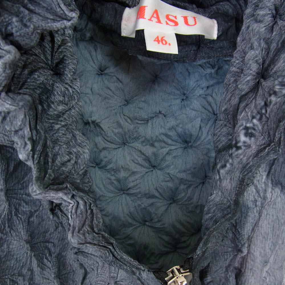 エムエーエスユー MPFW-BL0724 SPIKY ZIP HOODIE FADED スパイキーZIP UPフーディ ブルゾン ジャケット グレー系 46【中古】