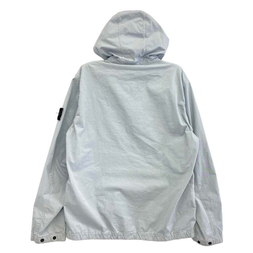 STONE ISLAND ストーンアイランド Supima Cotton Twill Stretch-TC Hooded Jacket スーピマ コットン ツイル ストレッチ TC フーデッド ジャケット グレー系 M【中古】