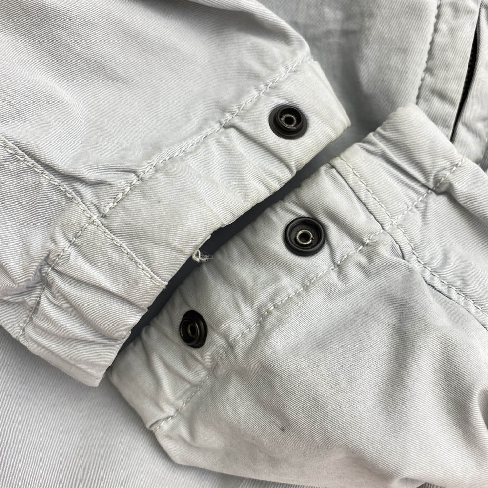 STONE ISLAND ストーンアイランド Supima Cotton Twill Stretch-TC Hooded Jacket スーピマ コットン ツイル ストレッチ TC フーデッド ジャケット グレー系 M【中古】