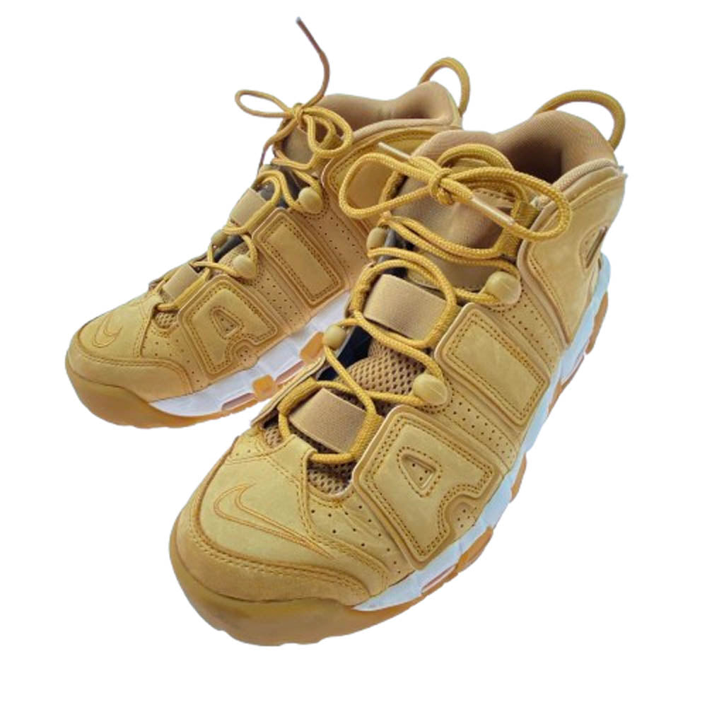 NIKE ナイキ AA4060 200 AIR MORE UPTEMPO 96 PREMIUM FLAX エアモアアップテンポ96 プレミアム フラックス ハイカット スニーカー ライトブラウン系 27.0cm【中古】