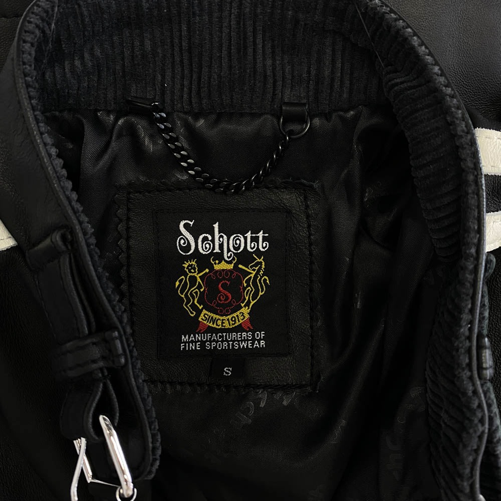 schott ショット 3111063 SHEEP CLASSIC RACER JKT シープ クラシック レーサー レザー ジャケット ブラック系 S【美品】【中古】