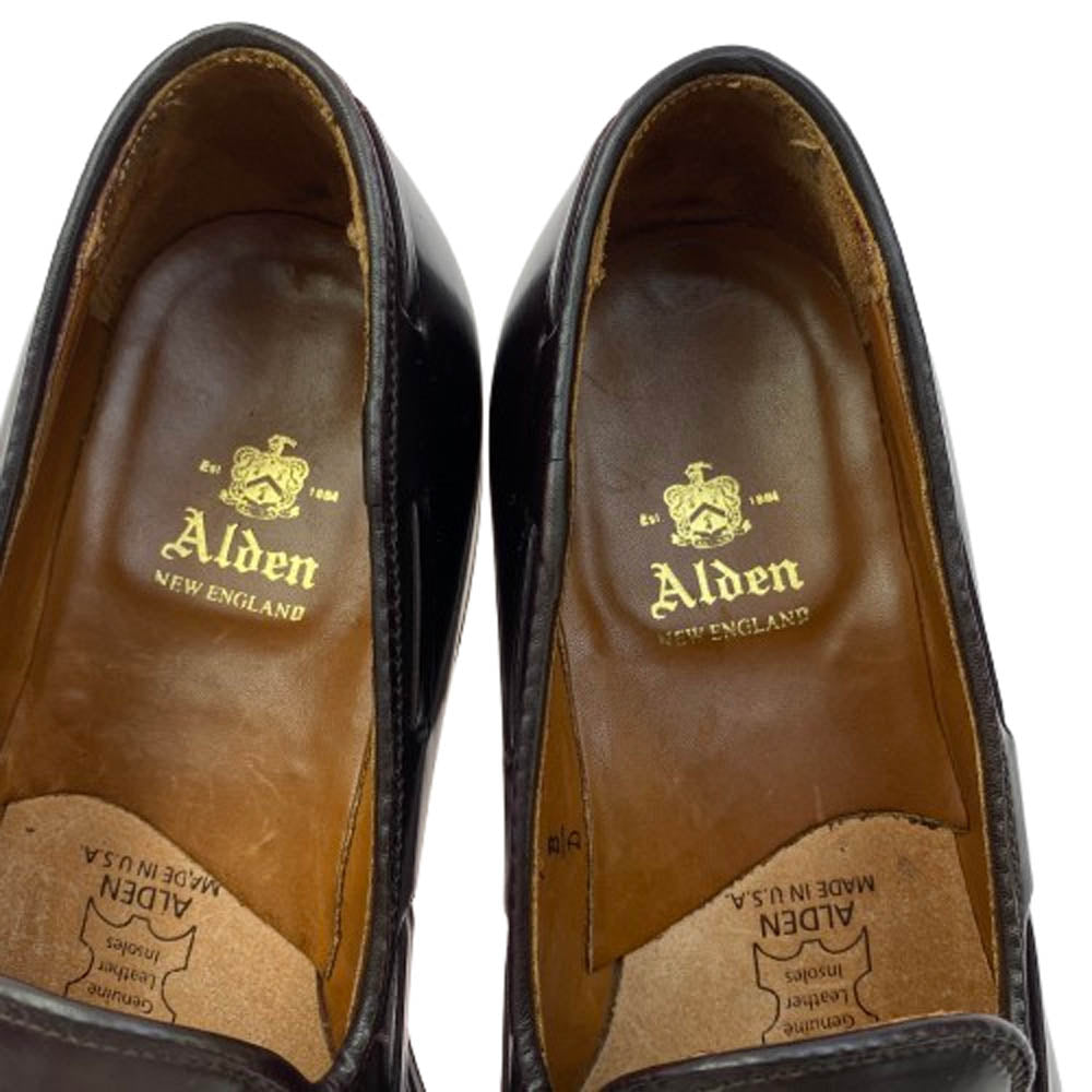 ALDEN オールデン 563 タッセル モカシン レザー ローファー シューズ ブラウン系 7D【中古】
