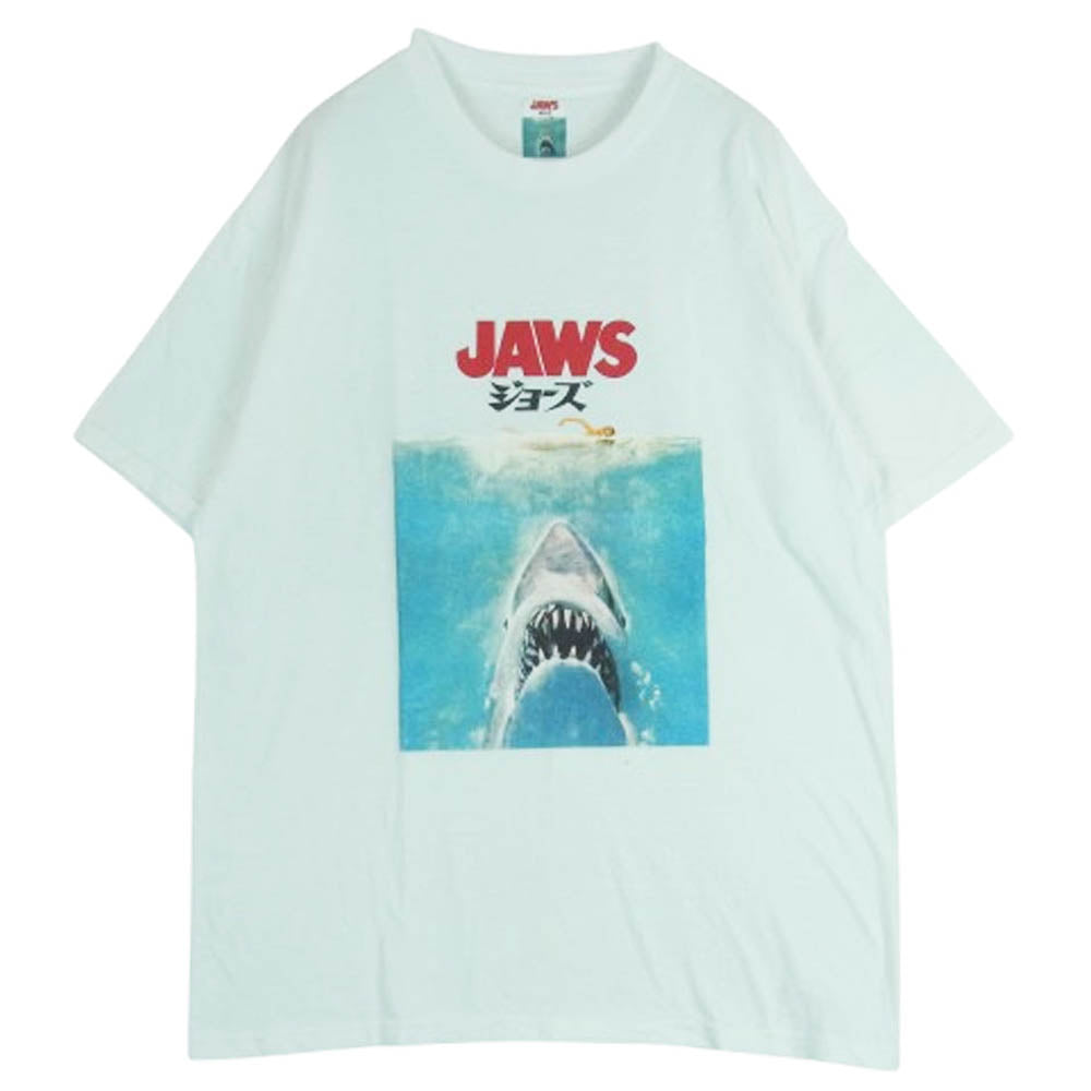 WACKO MARIA ワコマリア JAWS ジョーズ クルーネック 半袖 Tシャツ コットン ニカラグア製 ホワイト系 L【中古】