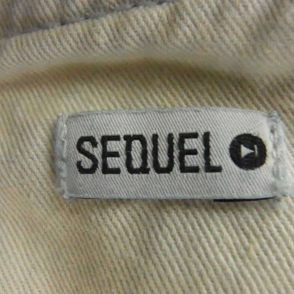SEQUEL シークエル 25SS SQ-25SS-PT-06 FRAGMENT DAMAGE DENIM PANTS フラグメント ダメージ バギー デニム パンツ インディゴブルー系 M【美品】【中古】