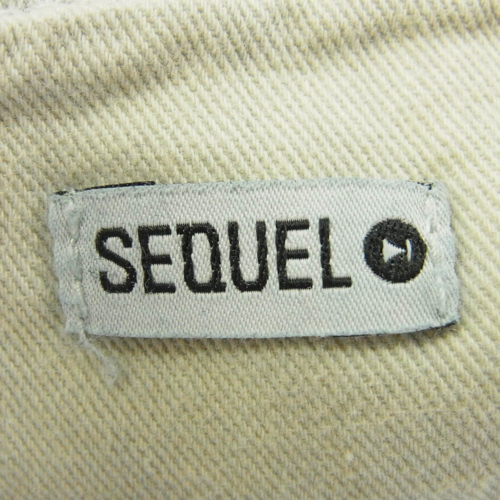 SEQUEL シークエル 25SS SQ-25SS-PT-07 FRAGMENT DAMAGE DENIM PANTS フラグメント ダメージ テーパード デニム パンツ インディゴブルー系 M【美品】【中古】