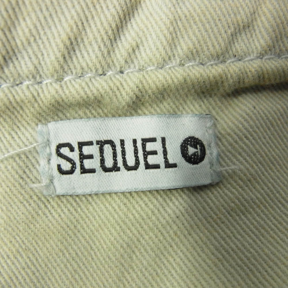 SEQUEL シークエル 24AW SQ-24AW-PT-09 FRAGMENT DAMAGE DENIM PANTS フラグメント ダメージ バギー デニム パンツ インディゴブルー系 M【美品】【中古】