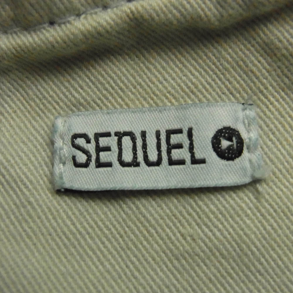 SEQUEL シークエル 24AW SQ-24AW-PT-10 FRAGMENT DAMAGE DENIM PANTS フラグメント ダメージ テーパード デニム パンツ インディゴブルー系 M【美品】【中古】