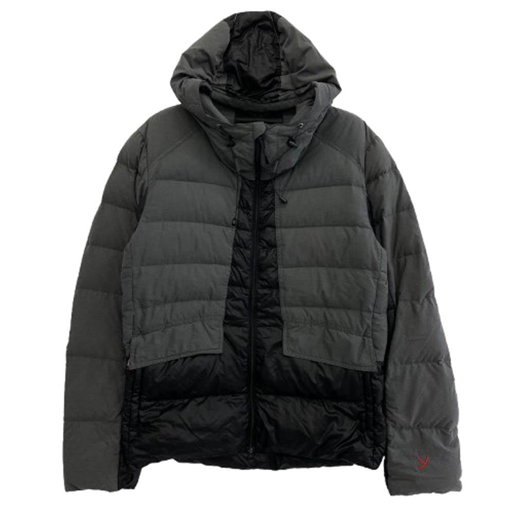 イエティ フード付 切替 ダウンジャケット ブラック系 グレー系 S【中古】