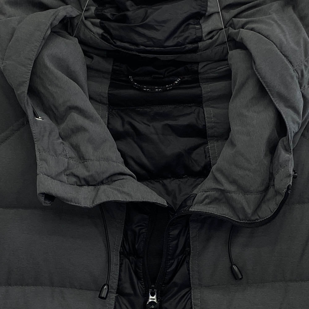 イエティ フード付 切替 ダウンジャケット ブラック系 グレー系 S【中古】