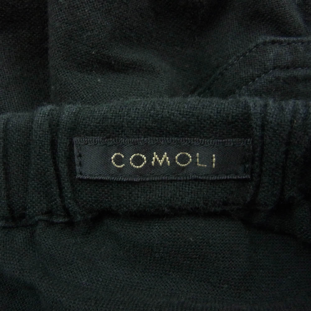 COMOLI コモリ V01-03016 空紡オックス ドローストリングパンツ ブラック系 2【美品】【中古】
