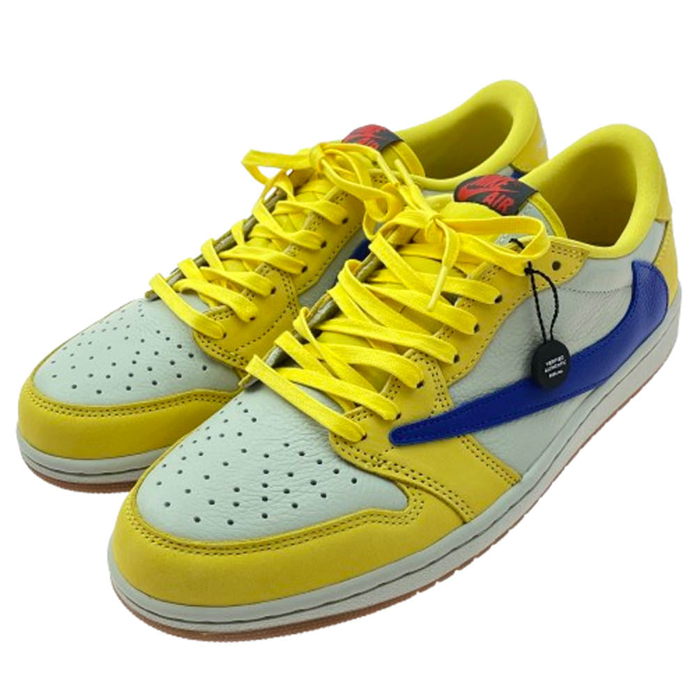 NIKE ナイキ DZ4137-700 Travis Scott トラヴィススコット Women's Air Jordan 1 Retro Low OG Canary エアジョーダン1 レトロ ロー OG カナリー スニーカー イエロー系 29cm【新古品】【未使用】【中古】
