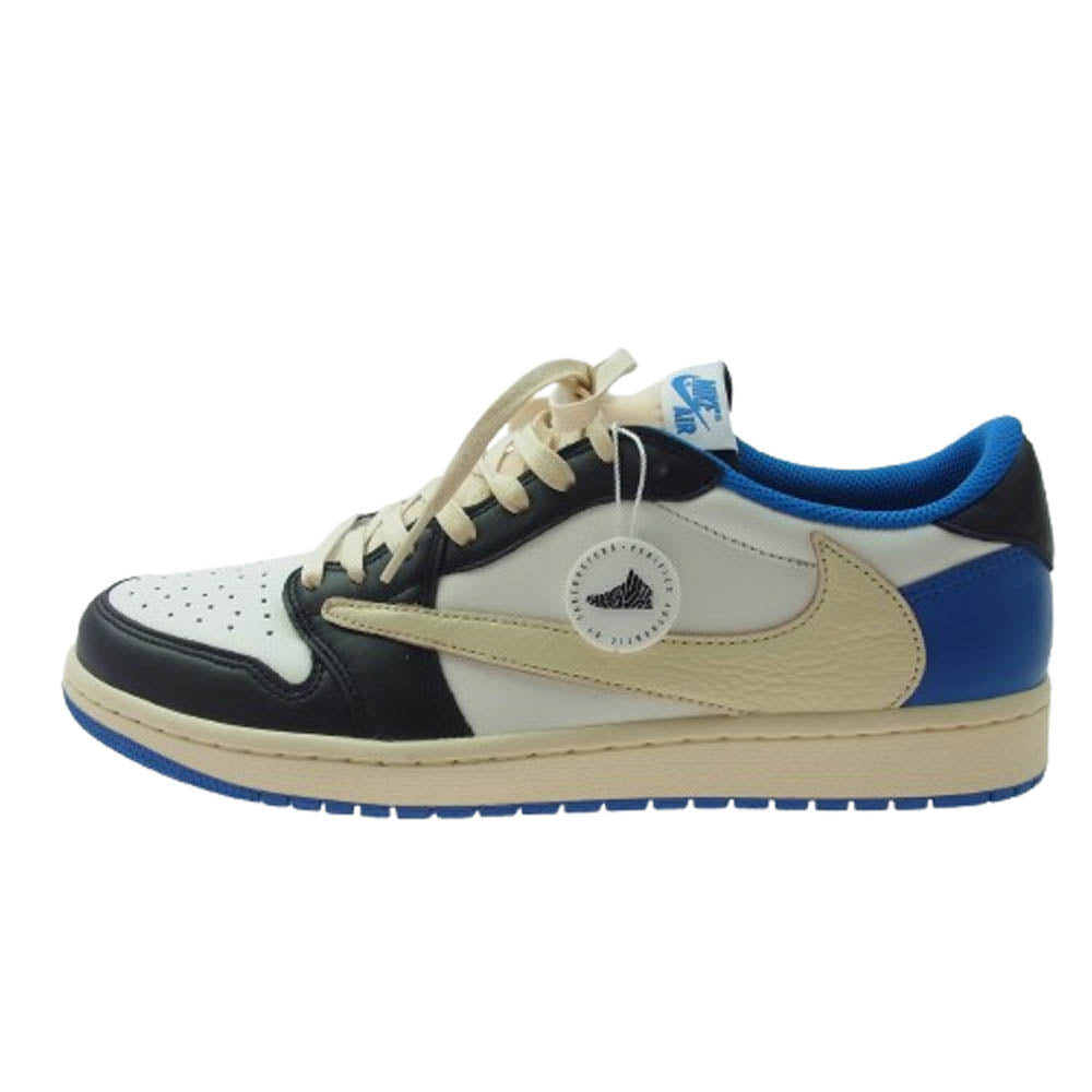 NIKE ナイキ DM7866-140 × Travis Scott トラヴィススコット × Fragment  フラグメント エアジョーダン1 ロー OG SP ミリタリー ブルー スニーカー ブルー系 28cm【極上美品】【中古】