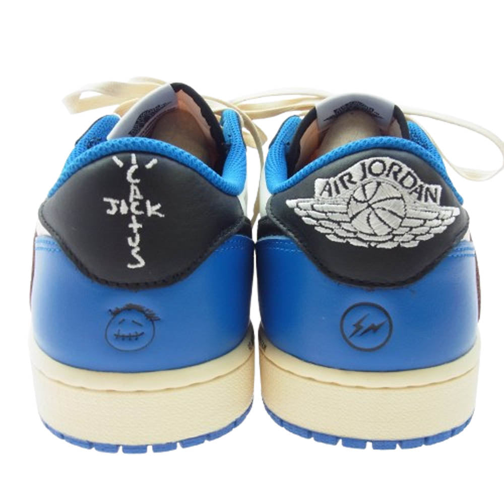 NIKE ナイキ DM7866-140 × Travis Scott トラヴィススコット × Fragment  フラグメント エアジョーダン1 ロー OG SP ミリタリー ブルー スニーカー ブルー系 28cm【極上美品】【中古】
