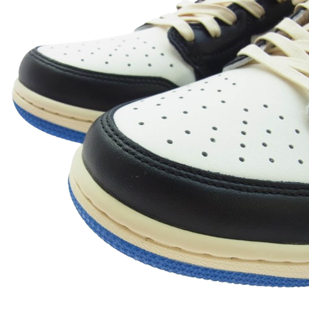 NIKE ナイキ DM7866-140 × Travis Scott トラヴィススコット × Fragment  フラグメント エアジョーダン1 ロー OG SP ミリタリー ブルー スニーカー ブルー系 28cm【極上美品】【中古】