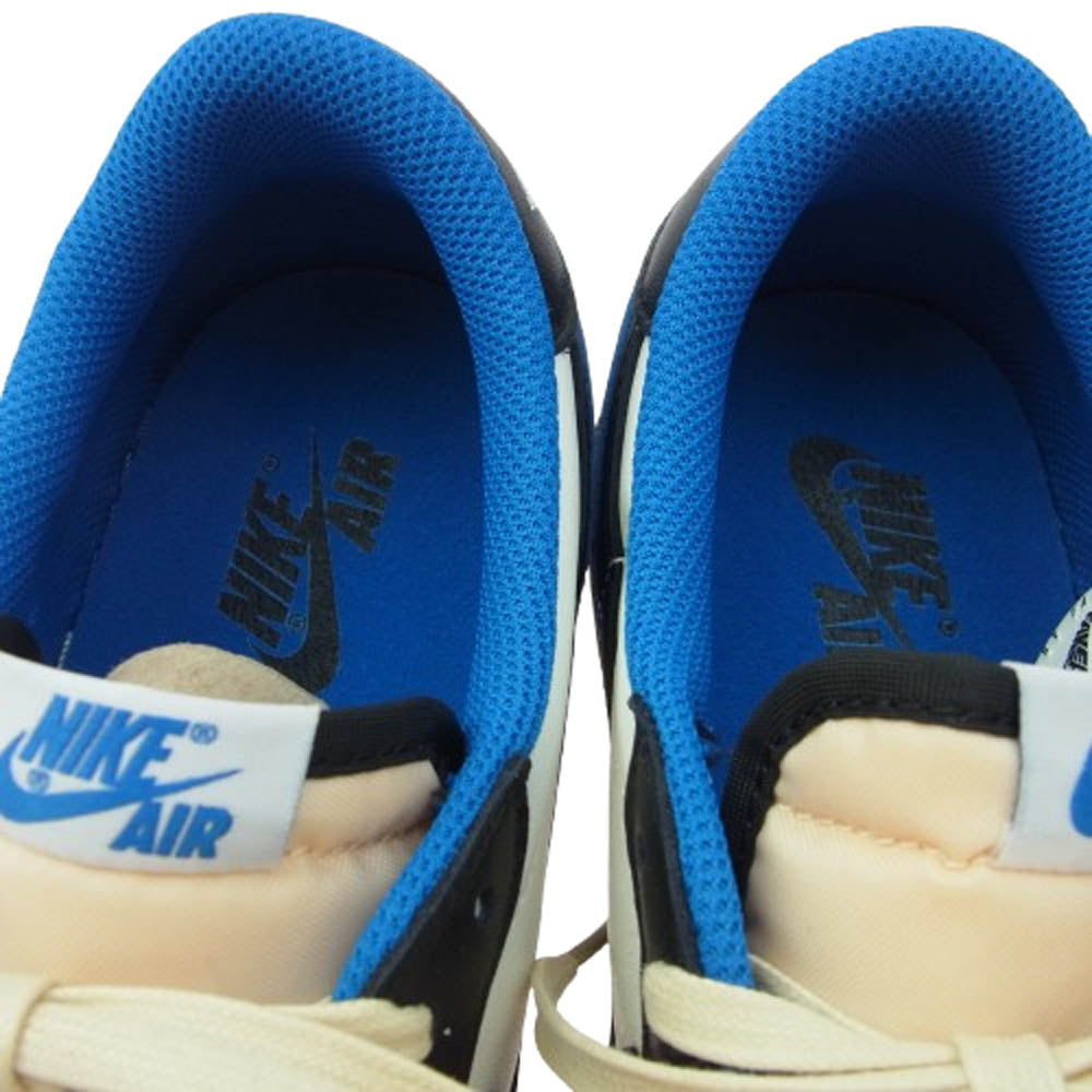 NIKE ナイキ DM7866-140 × Travis Scott トラヴィススコット × Fragment  フラグメント エアジョーダン1 ロー OG SP ミリタリー ブルー スニーカー ブルー系 28cm【極上美品】【中古】