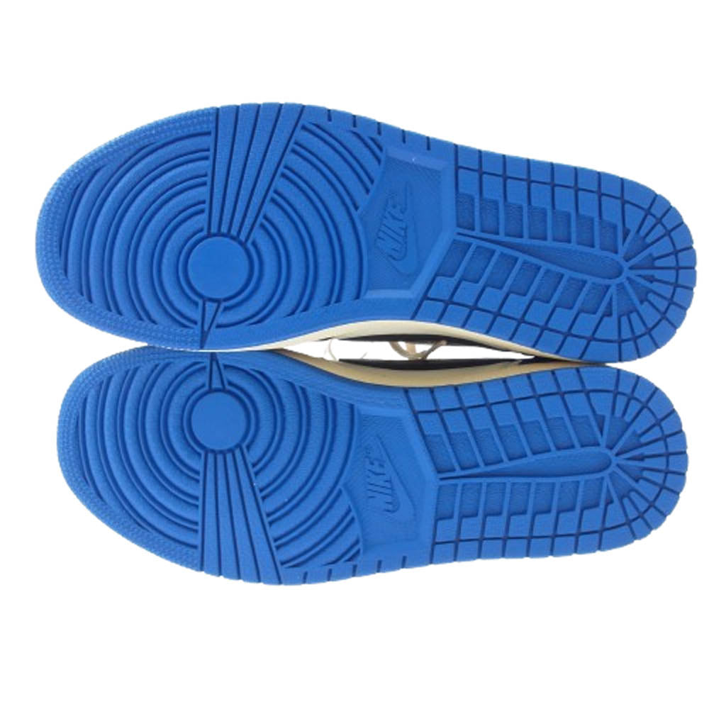 NIKE ナイキ DM7866-140 × Travis Scott トラヴィススコット × Fragment  フラグメント エアジョーダン1 ロー OG SP ミリタリー ブルー スニーカー ブルー系 28cm【極上美品】【中古】